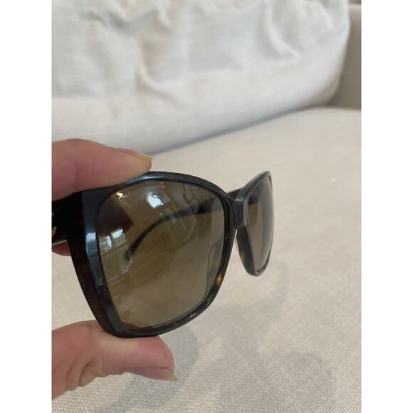 Vintage Chanel 5203 Acetate Glitter Lens Interlocking C Brown Sunglasses W/ Case - Picture 3 of 11